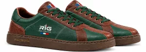 SNEAKERS GREEN/BROWN LEATHER PHANTOM - RIG CZECHIA